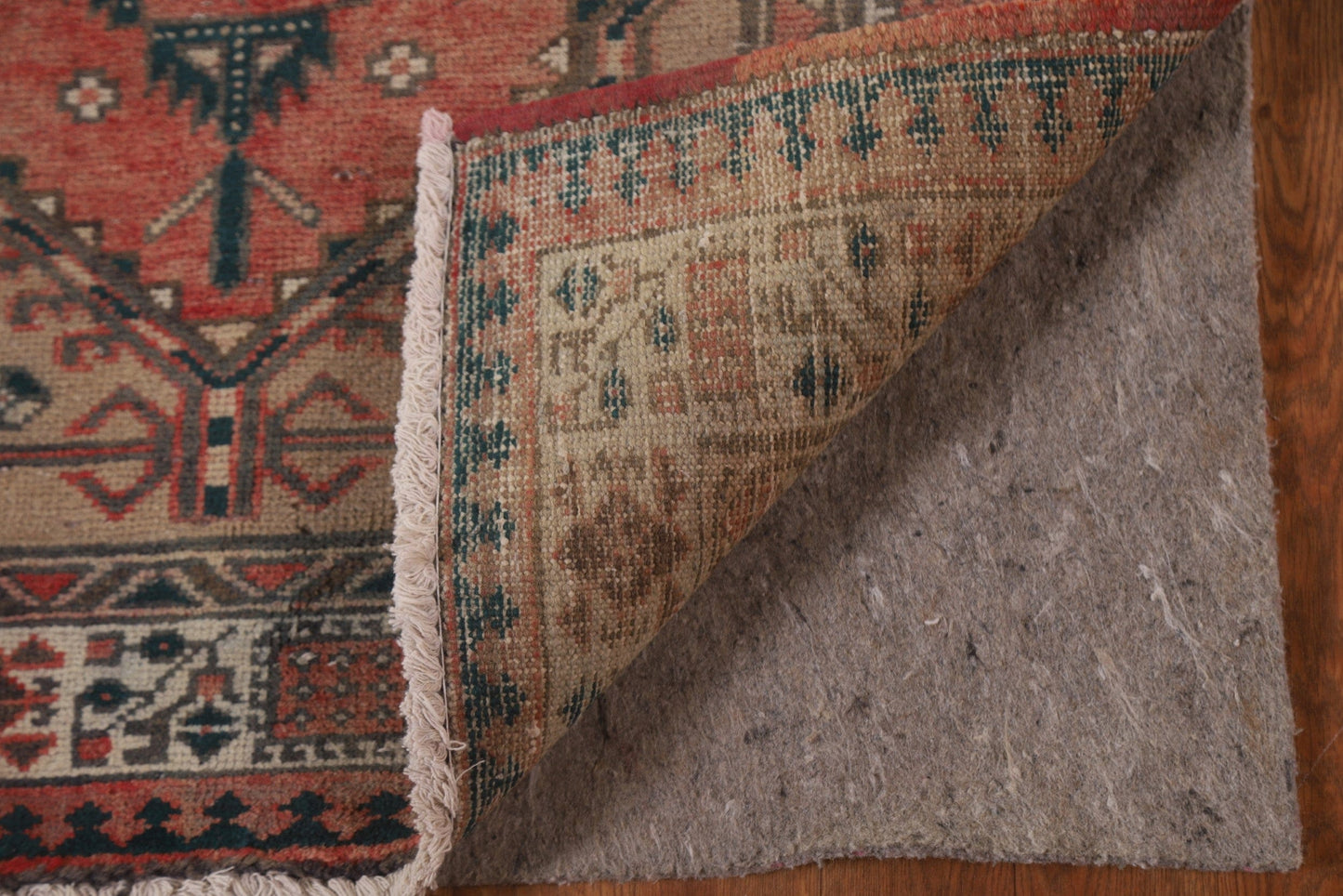 Brown Wool Ardebil Persian Runner Rug 3x11
