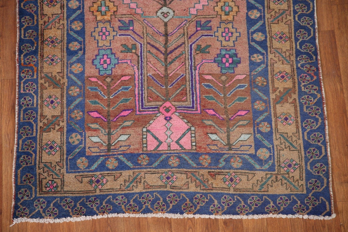 Geometric Ardebil Persian Runner Rug 4x13