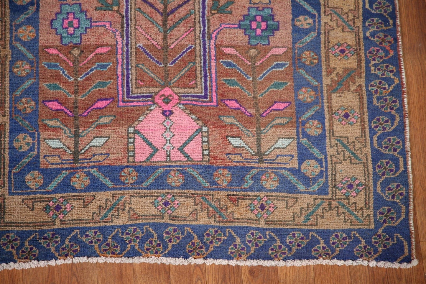 Geometric Ardebil Persian Runner Rug 4x13