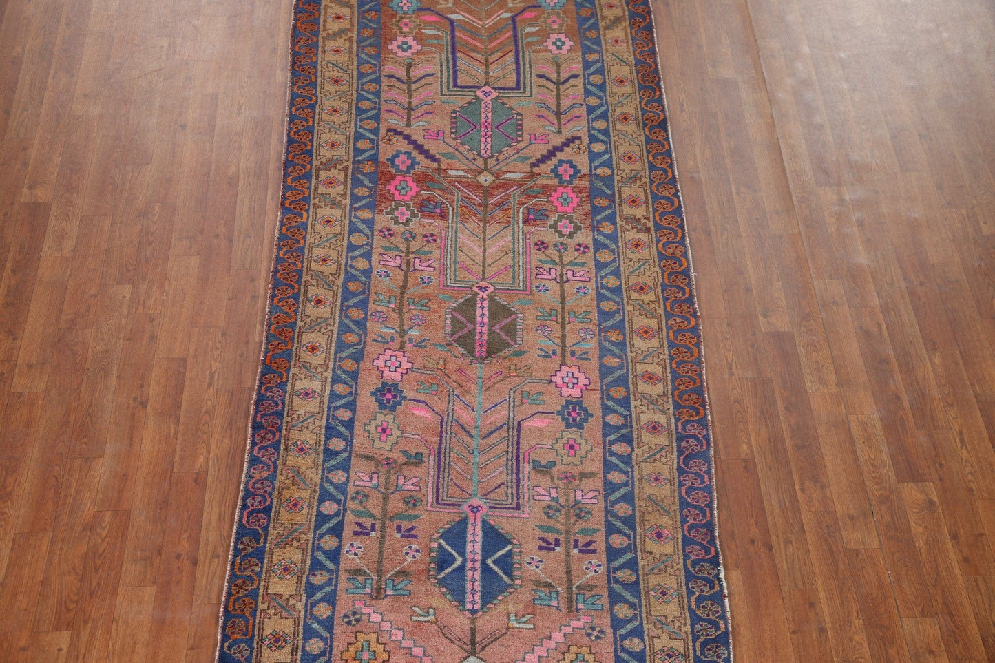 Geometric Ardebil Persian Runner Rug 4x13