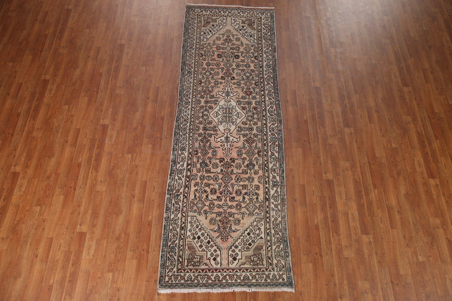 Geometric Hamedan Persian Runner Rug 3x10