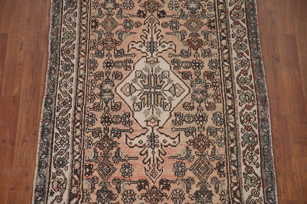 Geometric Hamedan Persian Runner Rug 3x10