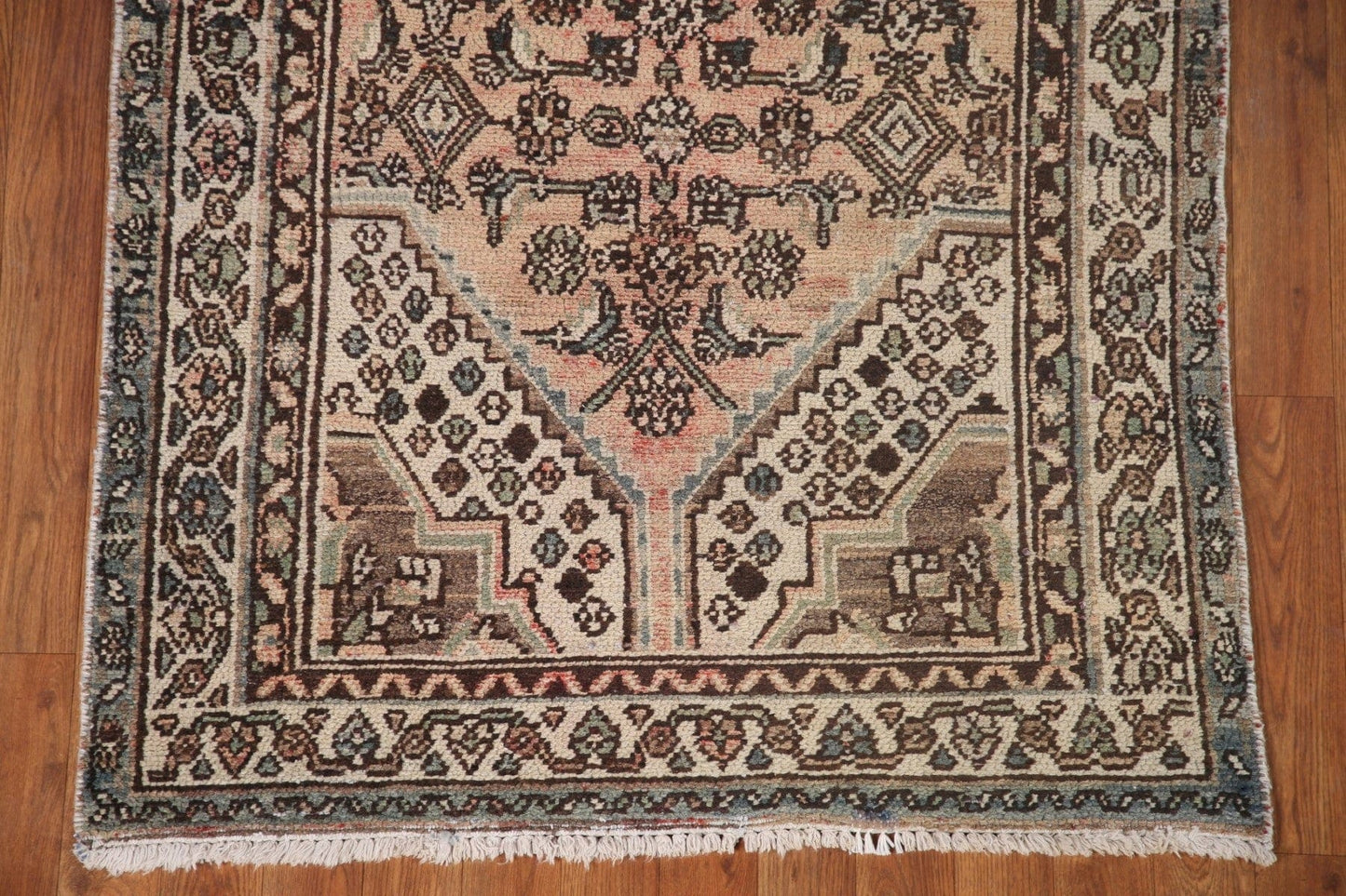 Geometric Hamedan Persian Runner Rug 3x10