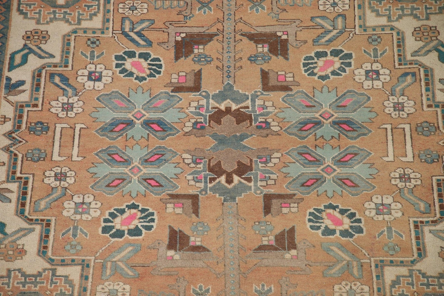 Geometric Heriz Persian Area Rug 5x9