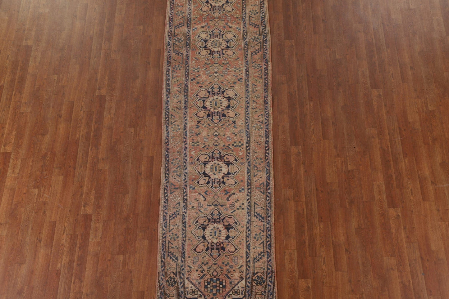 Geometric Heriz Persian Runner Rug 3x11