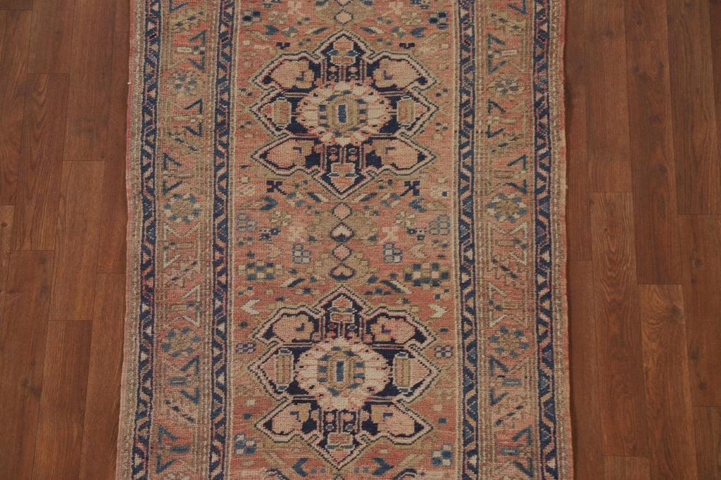 Geometric Heriz Persian Runner Rug 3x11