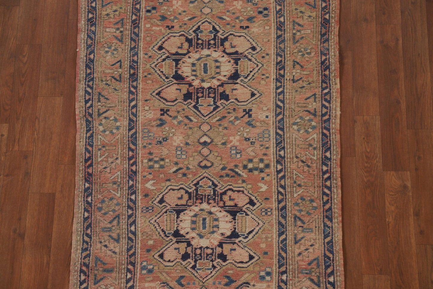 Geometric Heriz Persian Runner Rug 3x11