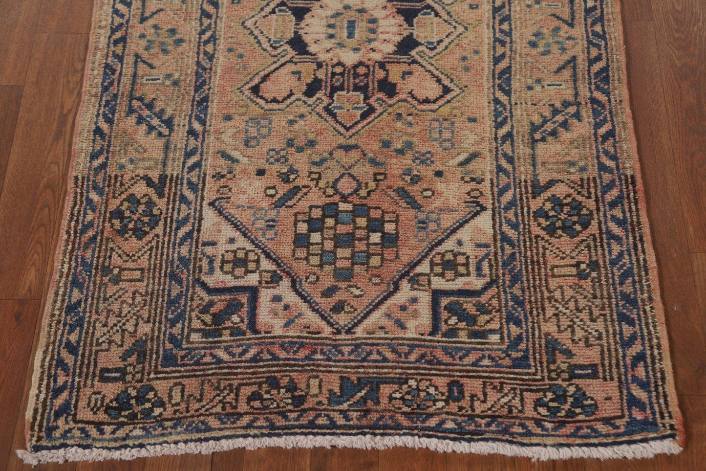 Geometric Heriz Persian Runner Rug 3x11