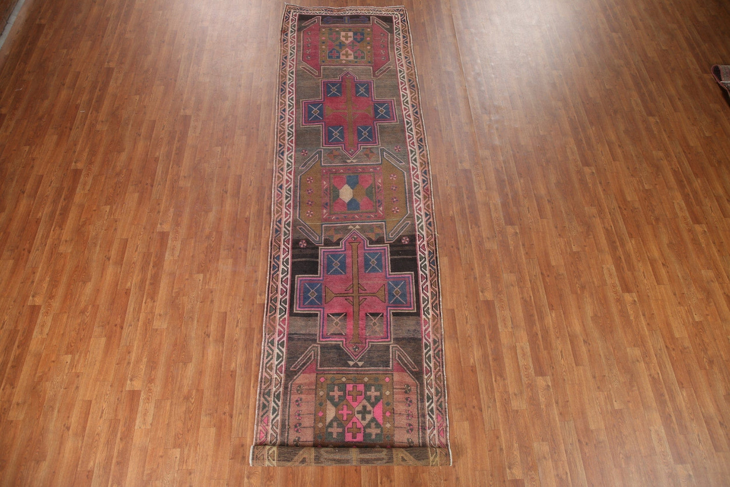 Handmade Ardebil Persian Runner Rug 4x13