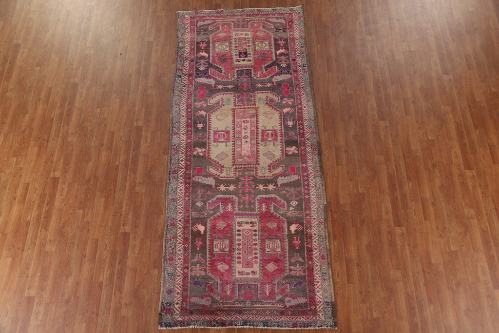 Vintage Meshkin Persian Runner Rug 4x10