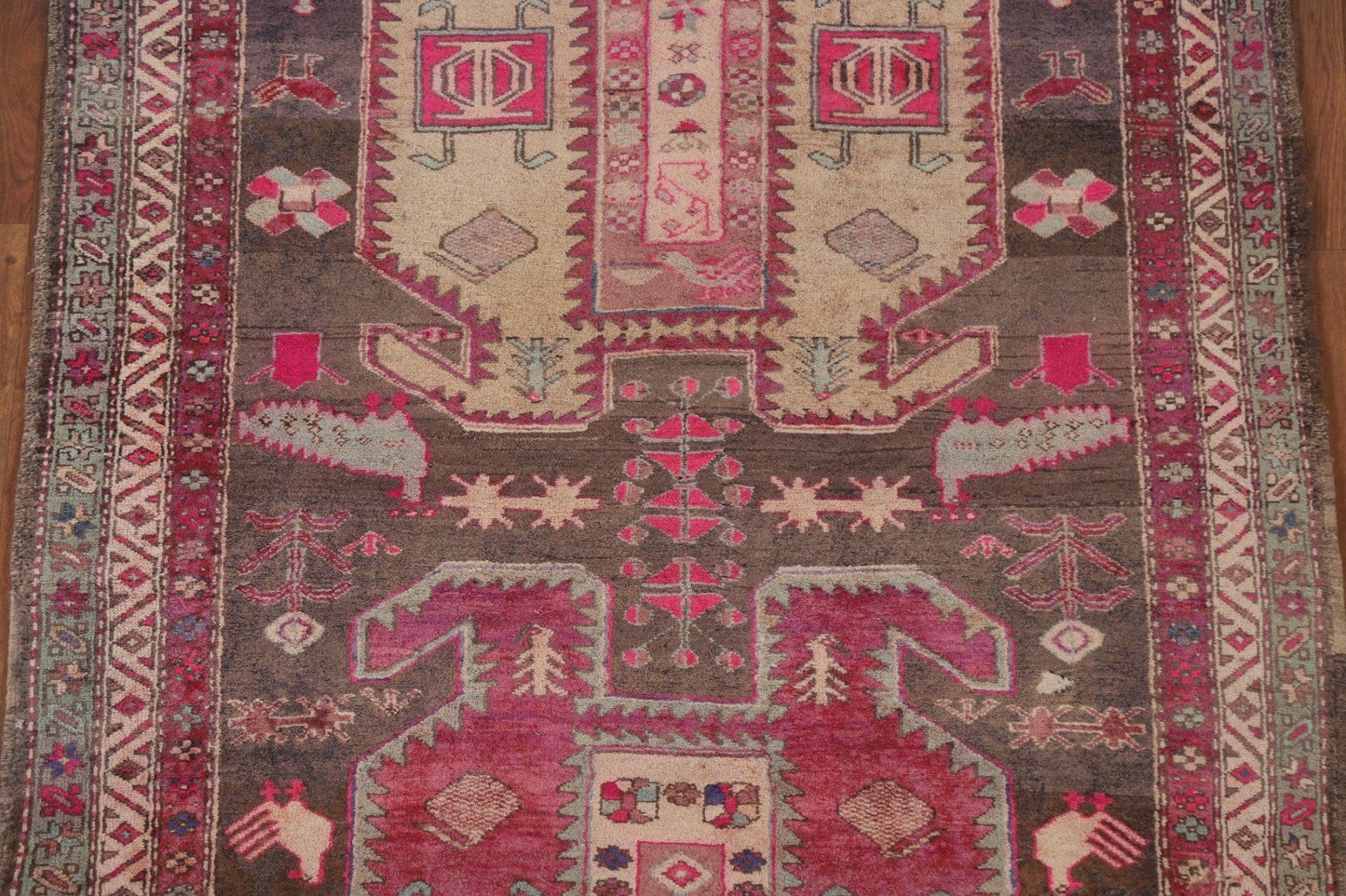 Vintage Meshkin Persian Runner Rug 4x10