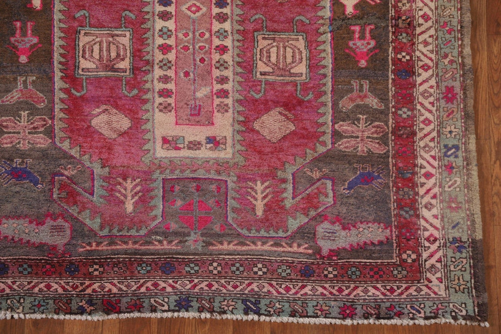 Vintage Meshkin Persian Runner Rug 4x10