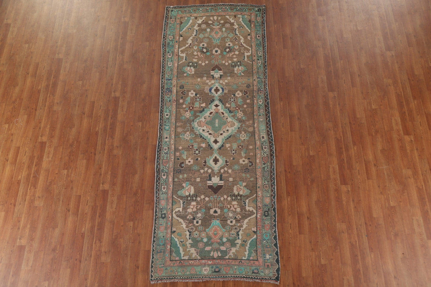 Brown Mahal Persian Runner Rug 4x10