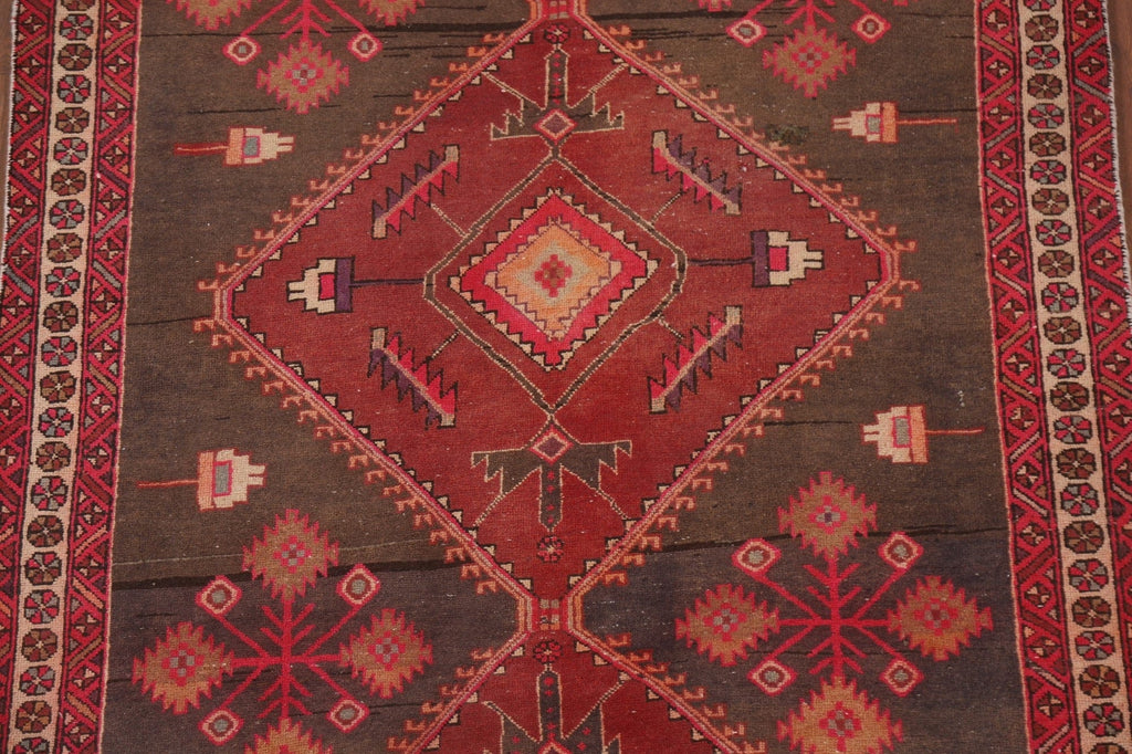 Red/ Brown Wool Ardebil Persian Area Rug 5x10