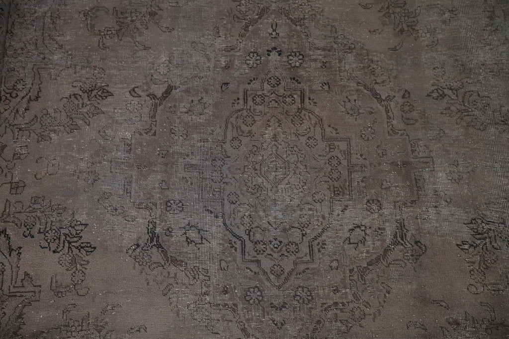 Distressed Over-Dyed Tabriz Persian Area Rug 8x11