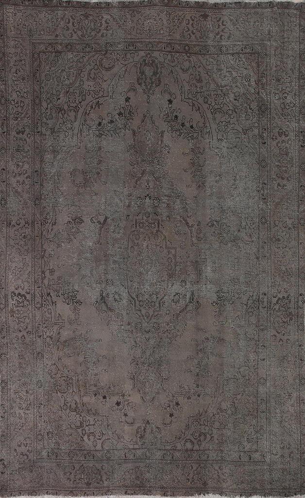 Distressed Over-Dyed Tabriz Persian Area Rug 8x11