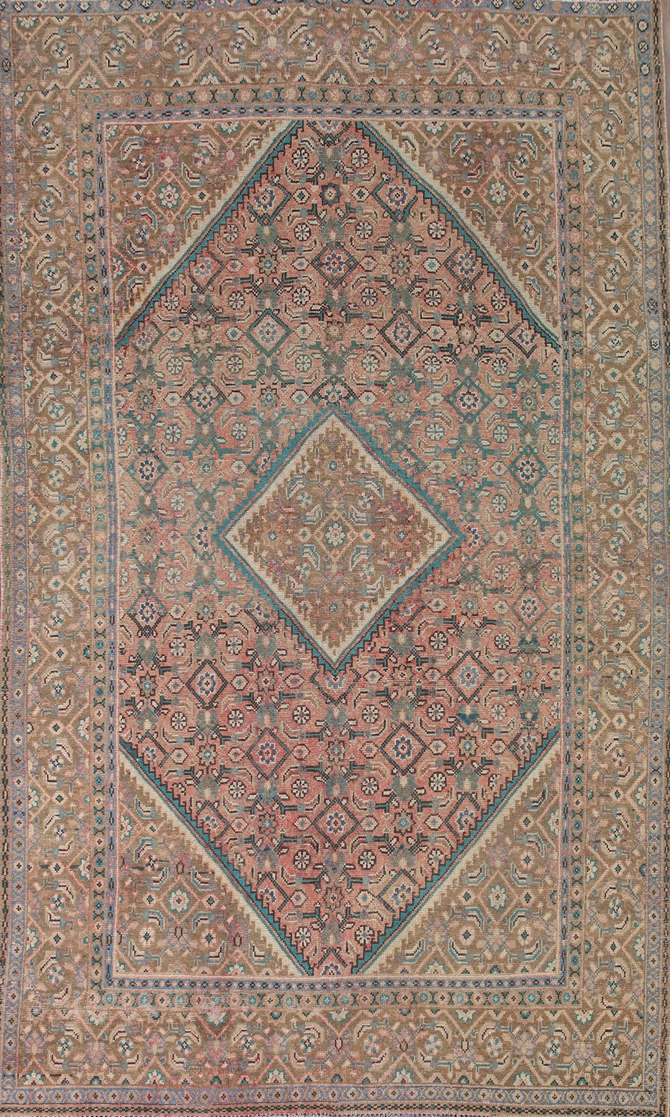 Geometric Tabriz Persian Area Rug 7x10