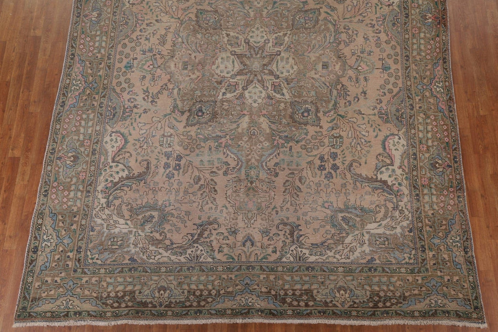 Distressed Tabriz Persian Area Rug 10x12