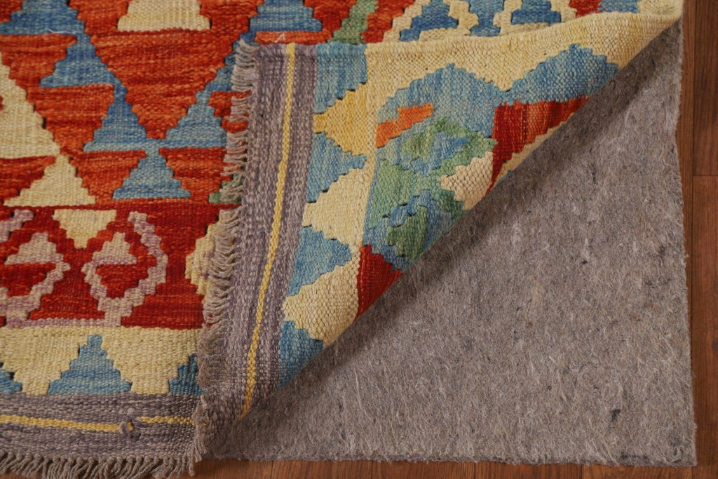 South-Western Kilim Wool Area Rug 4x7