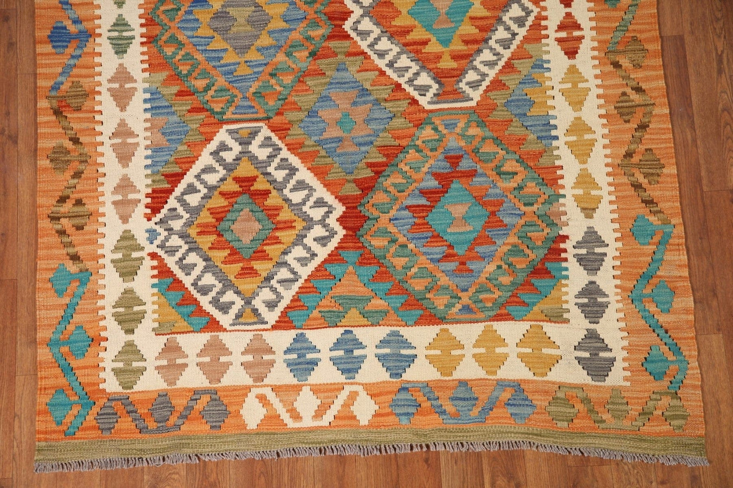 Kilim South-Western Wool Area Rug 4x6