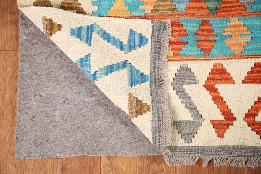 South-Western Wool Kilim Area Rug 4x6