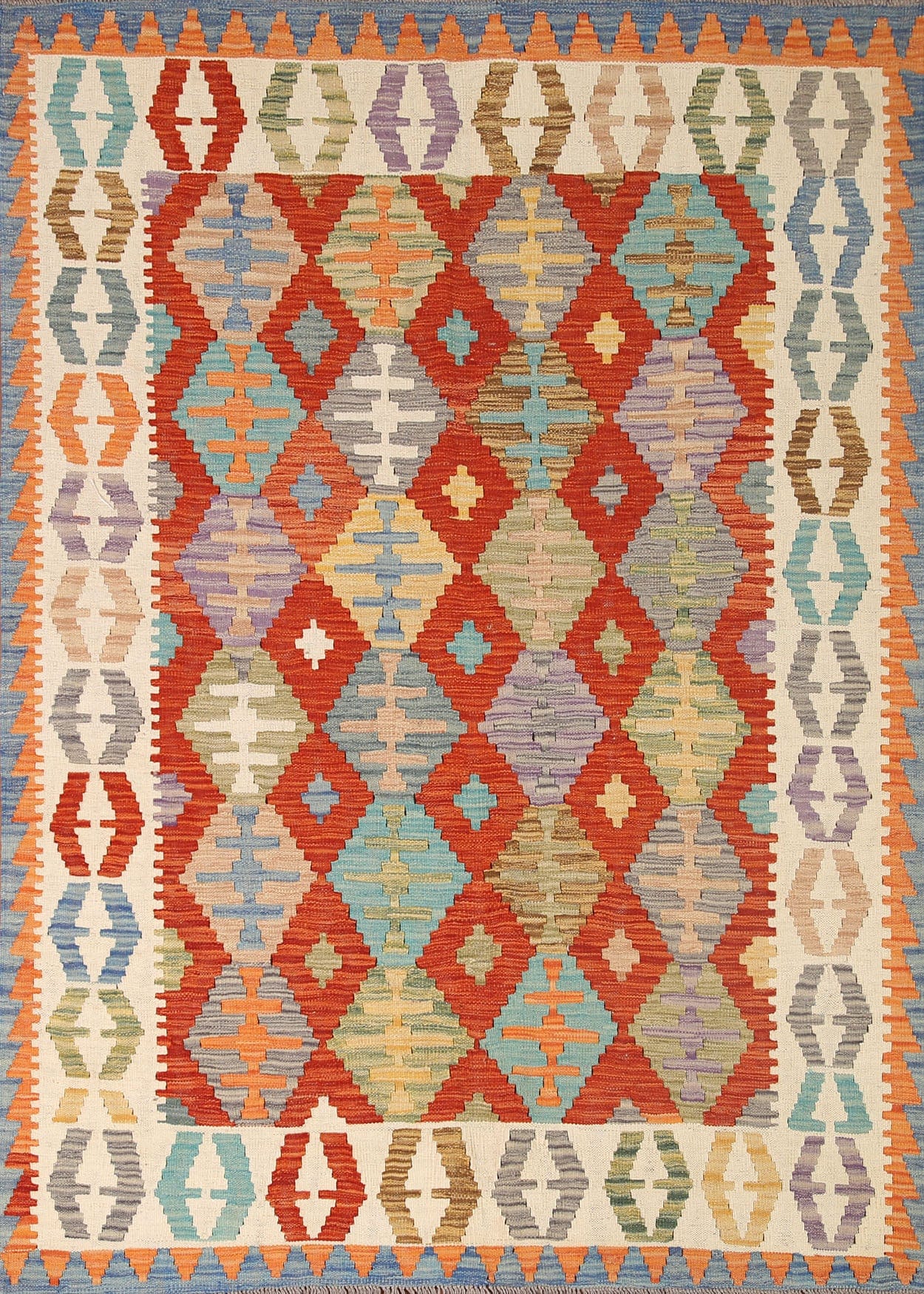 Geometric Kilim Oriental Area Rug 5x7