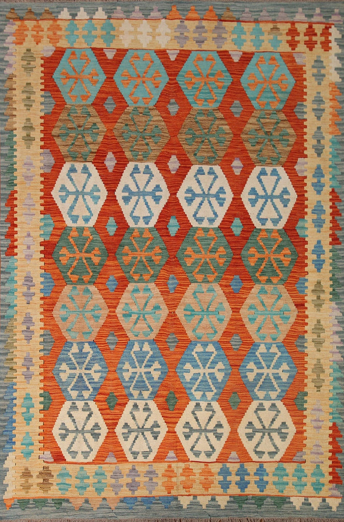 Geometric Kilim Oriental Area Rug 6x8