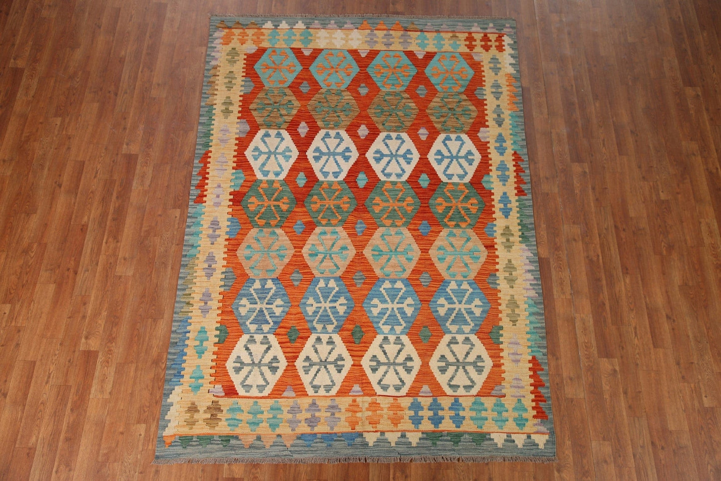 Geometric Kilim Oriental Area Rug 6x8