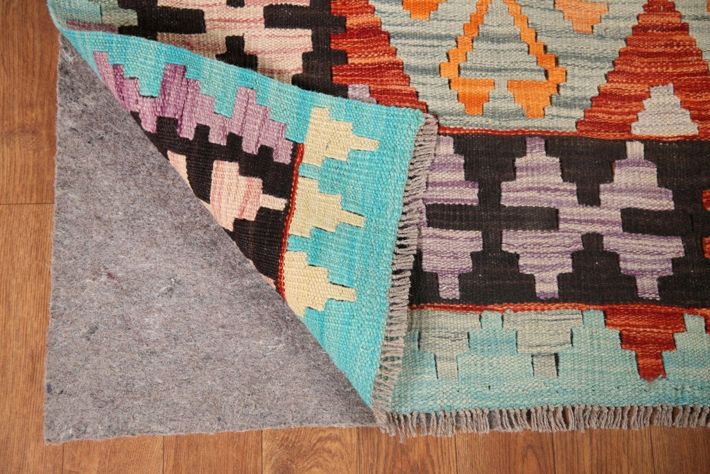 Geometric Kilim Wool Area Rug 6x8