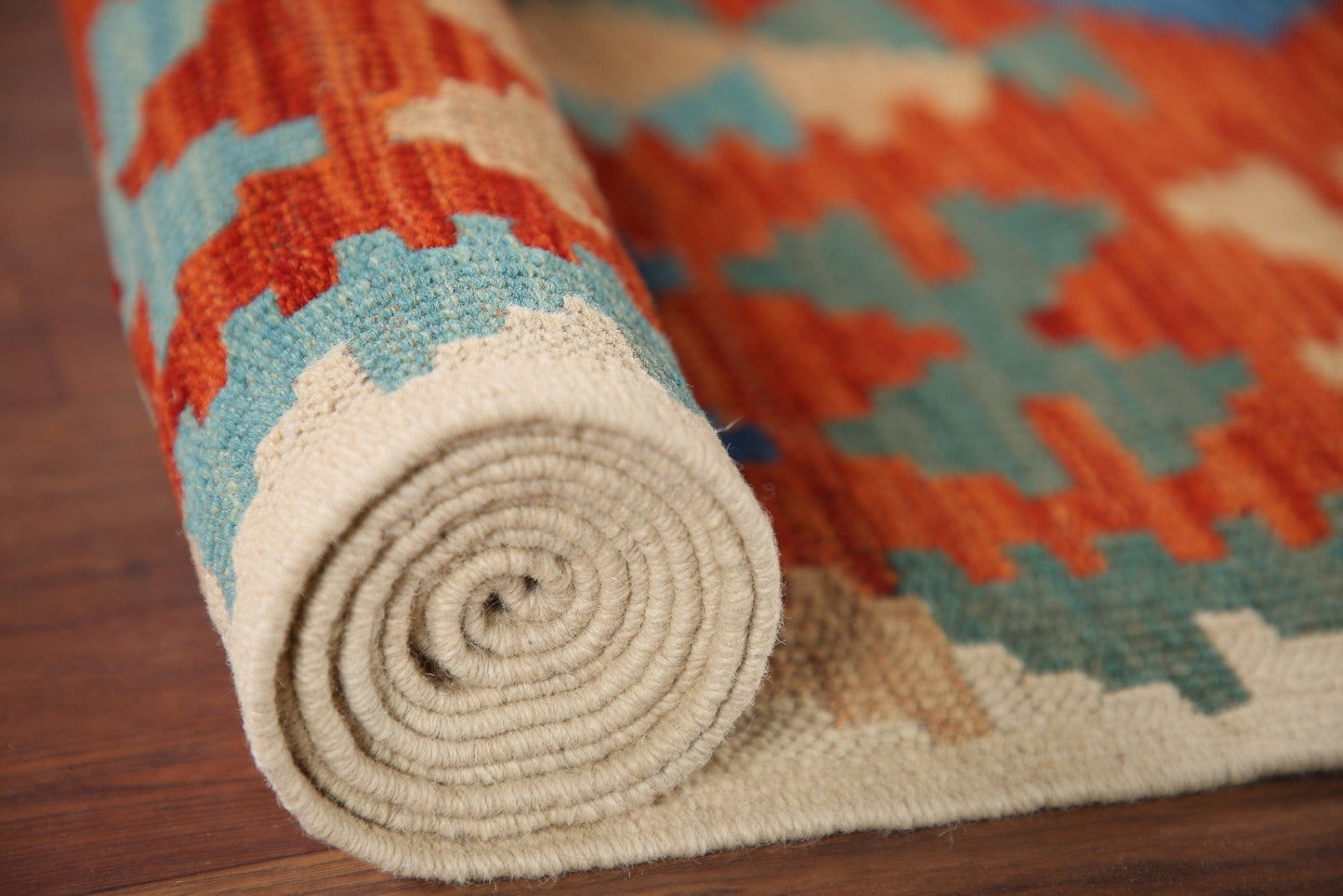 Geometric Kilim Reversible Area Rug 6x8