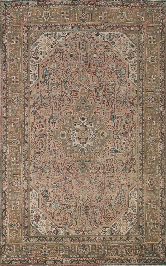 Geometric Tabriz Persian Area Rug 6x9