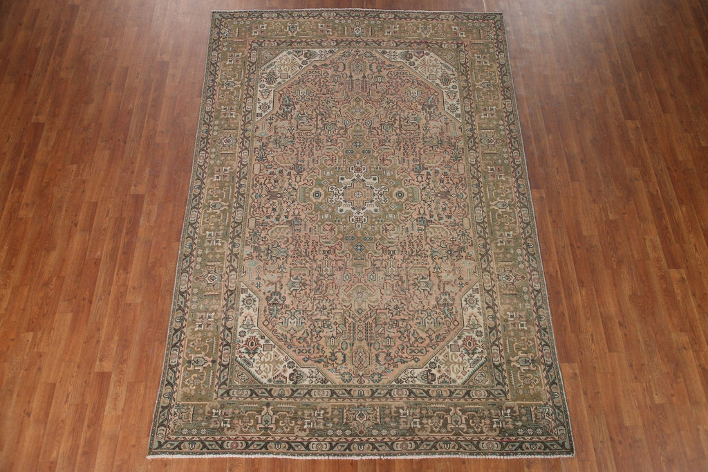 Geometric Tabriz Persian Area Rug 6x9