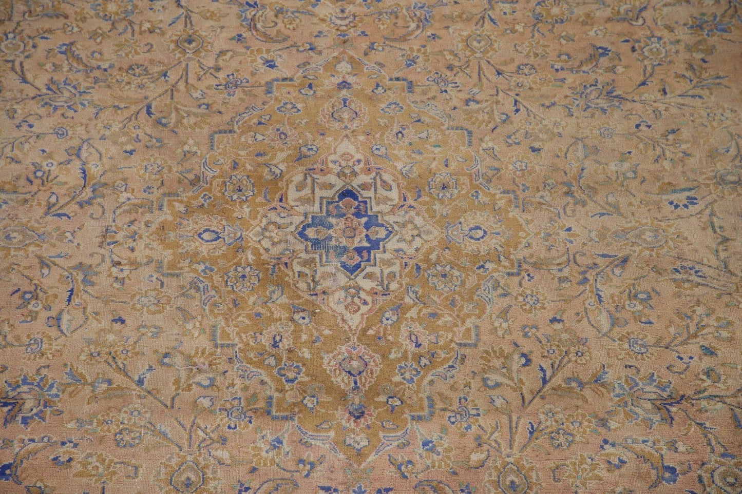 Distressed Kashan Persian Area Rug 10x13