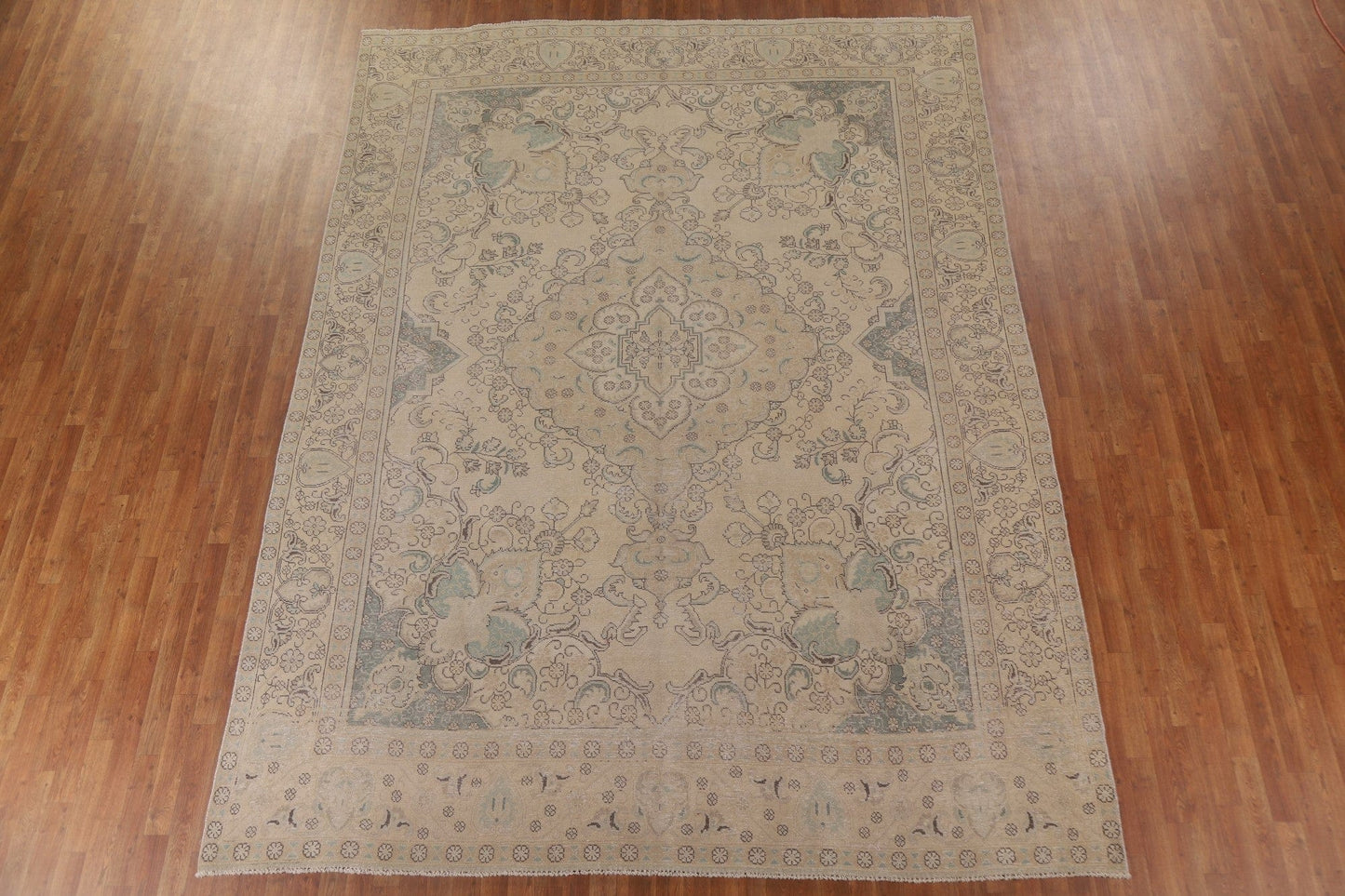 Geometric Wool Tabriz Persian Area Rug 9x12