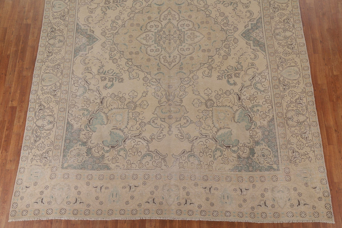 Geometric Wool Tabriz Persian Area Rug 9x12