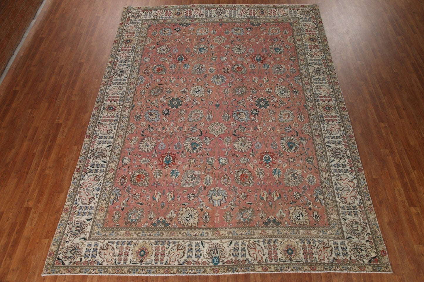 Vintage Floral Tabriz Persian Area Rug 10x13