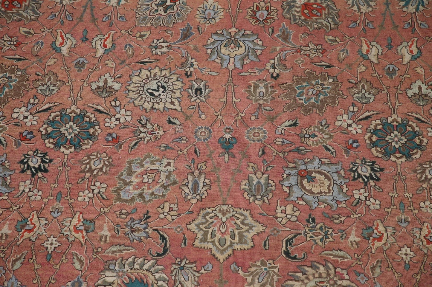 Vintage Floral Tabriz Persian Area Rug 10x13