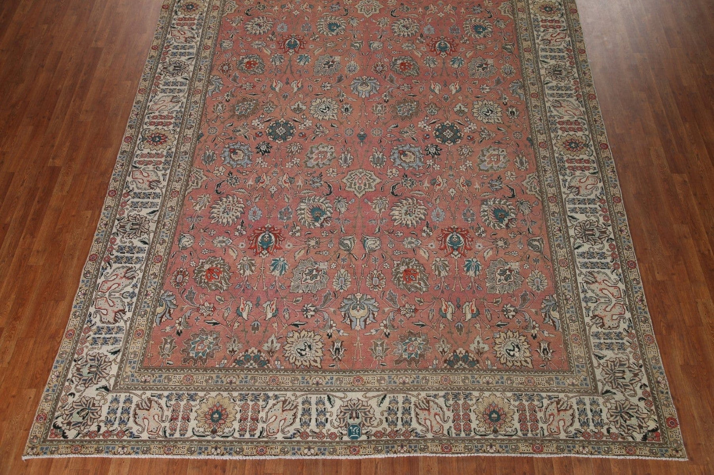 Vintage Floral Tabriz Persian Area Rug 10x13