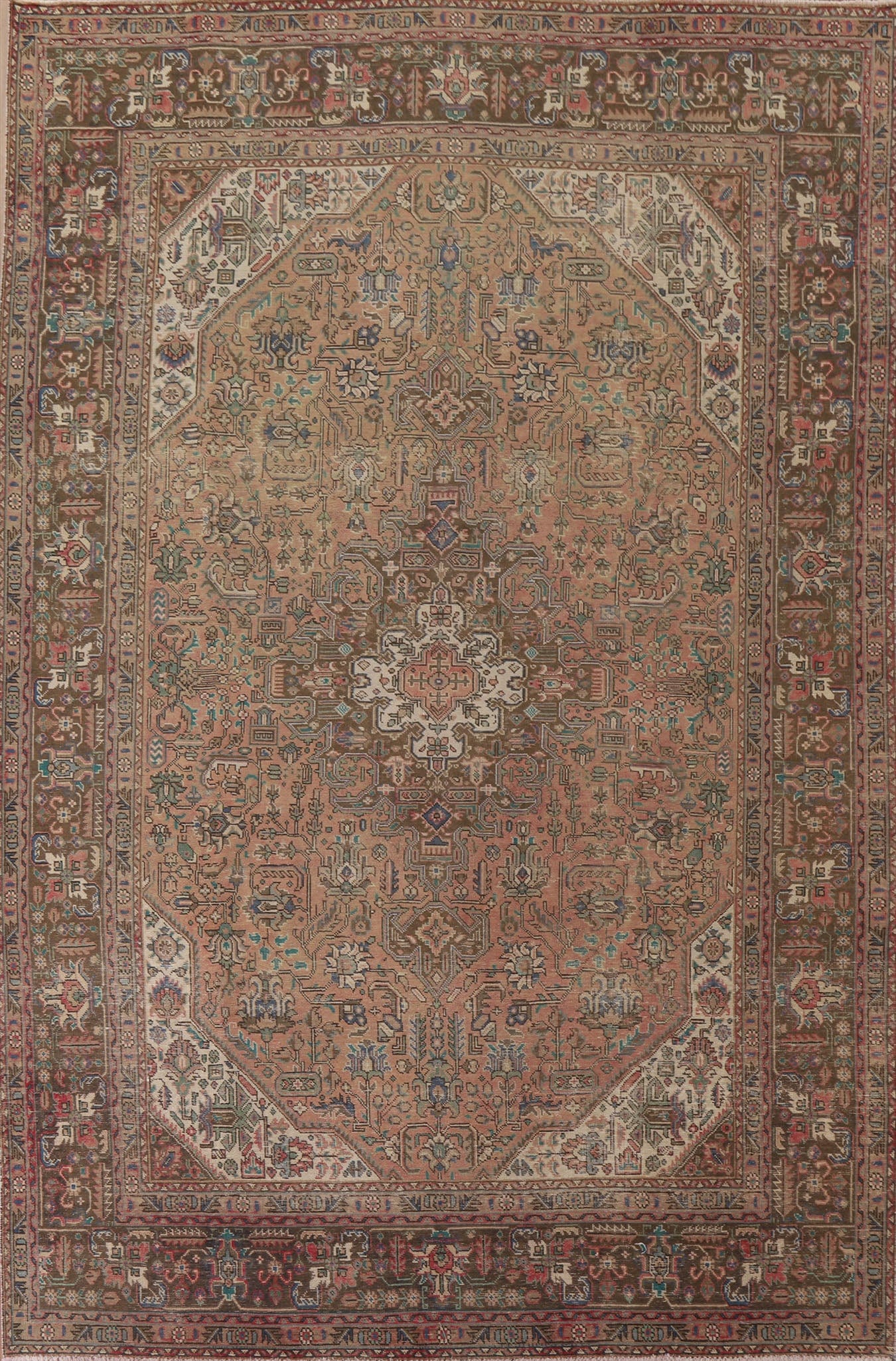 Geometric Tabriz Persian Area Rug 8x11