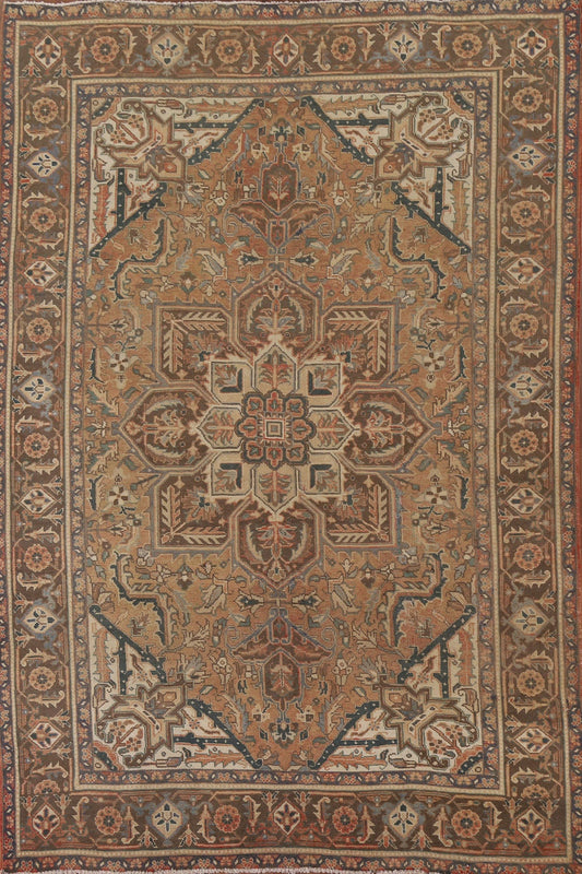 Geometric Heriz Persian Area Rug 7x10