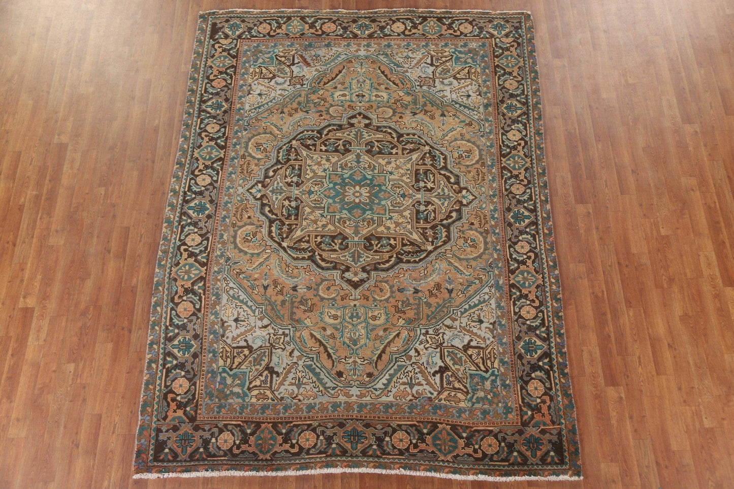 Geometric Heriz Persian Area Rug 7x9