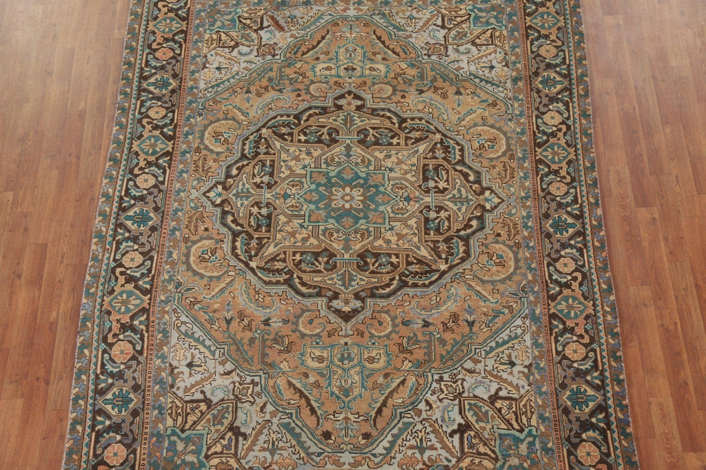 Geometric Heriz Persian Area Rug 7x9