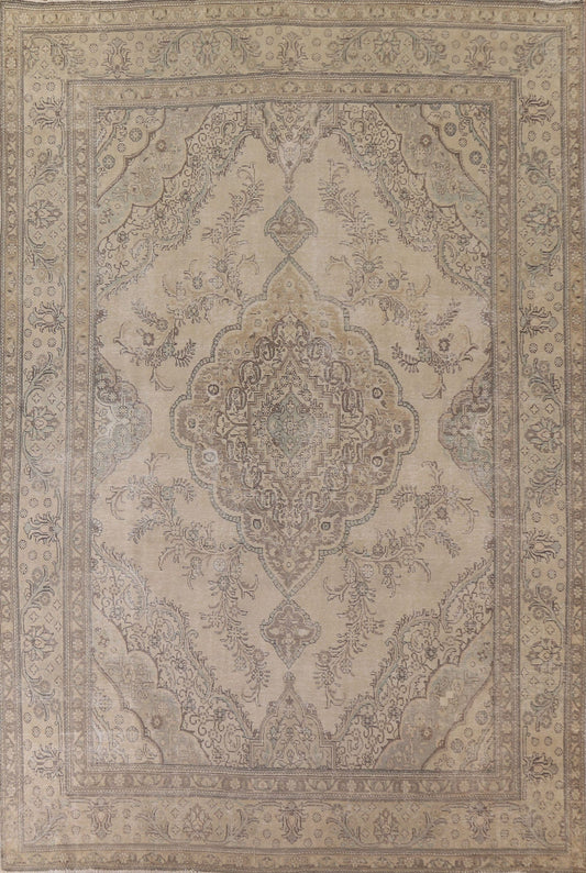 Distressed Tabriz Persian Area Rug 10x13