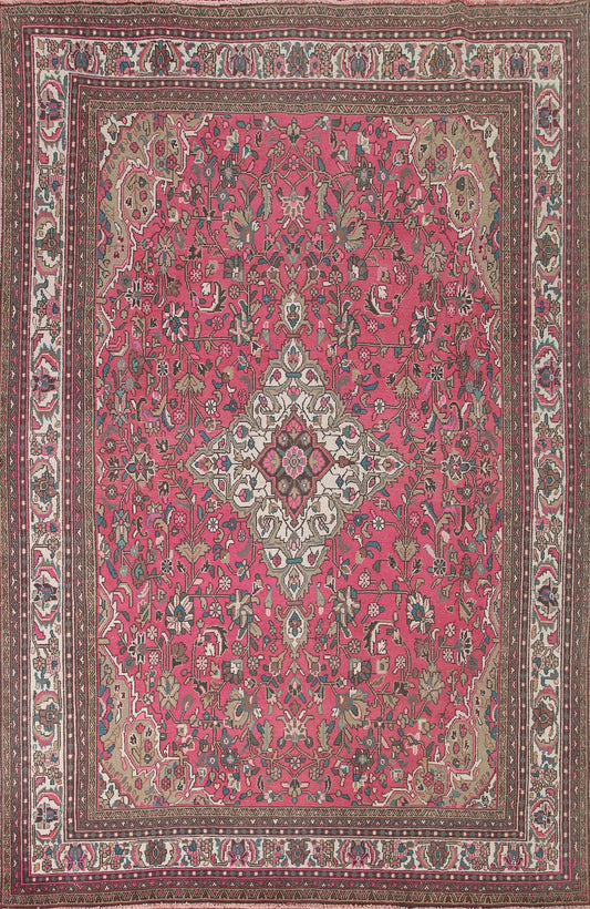 Pink Hamedan Persian Area Rug 8x11