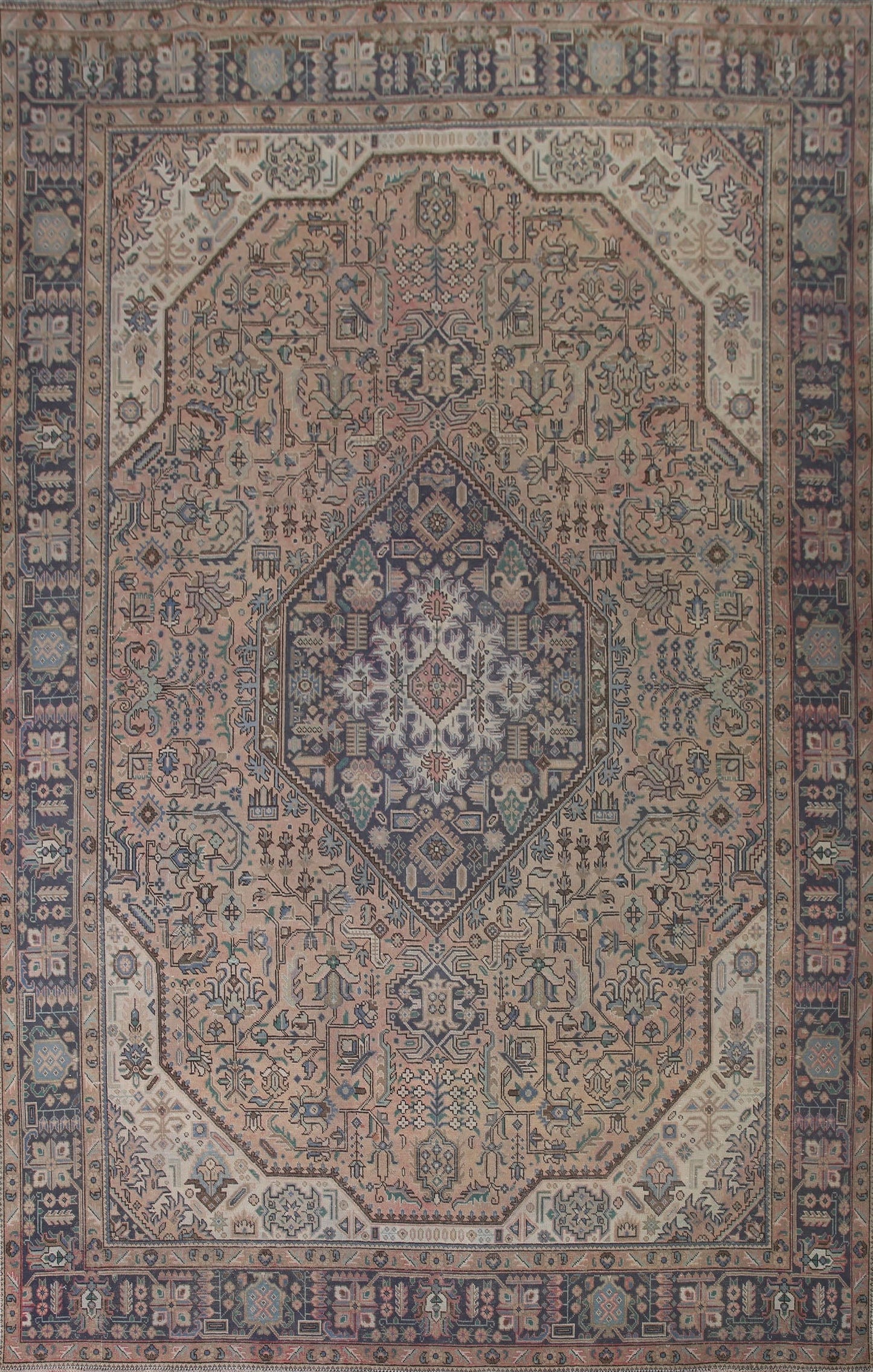 Geometric Tabriz Persian Area Rug 10x13