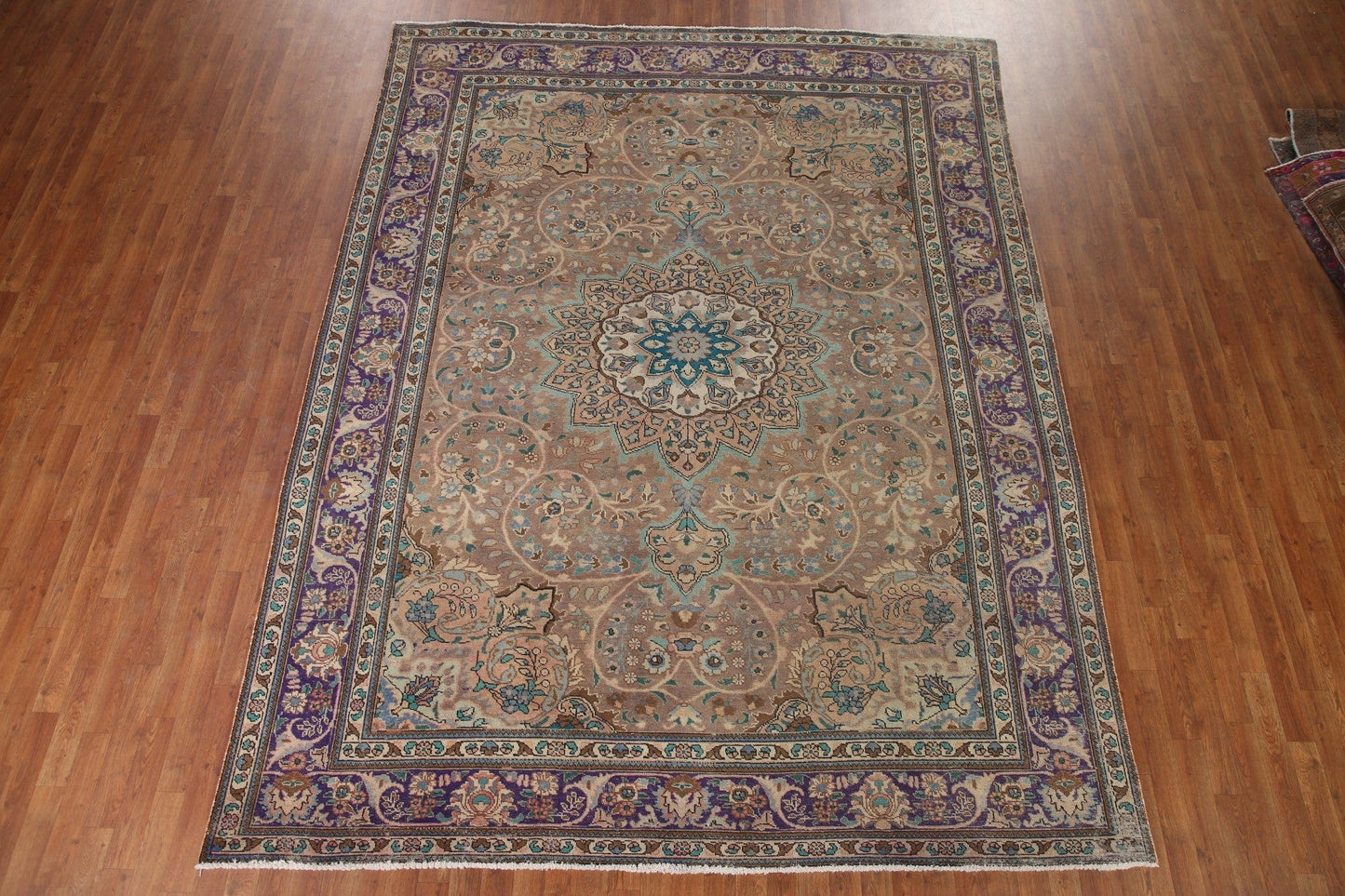 Vintage Tabriz Persian Area Rug 9x11