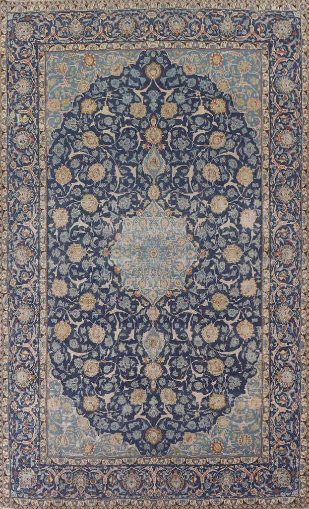 Navy Blue Kashmar Persian Large Area Rug 10x14