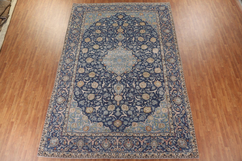 Navy Blue Kashmar Persian Large Area Rug 10x14