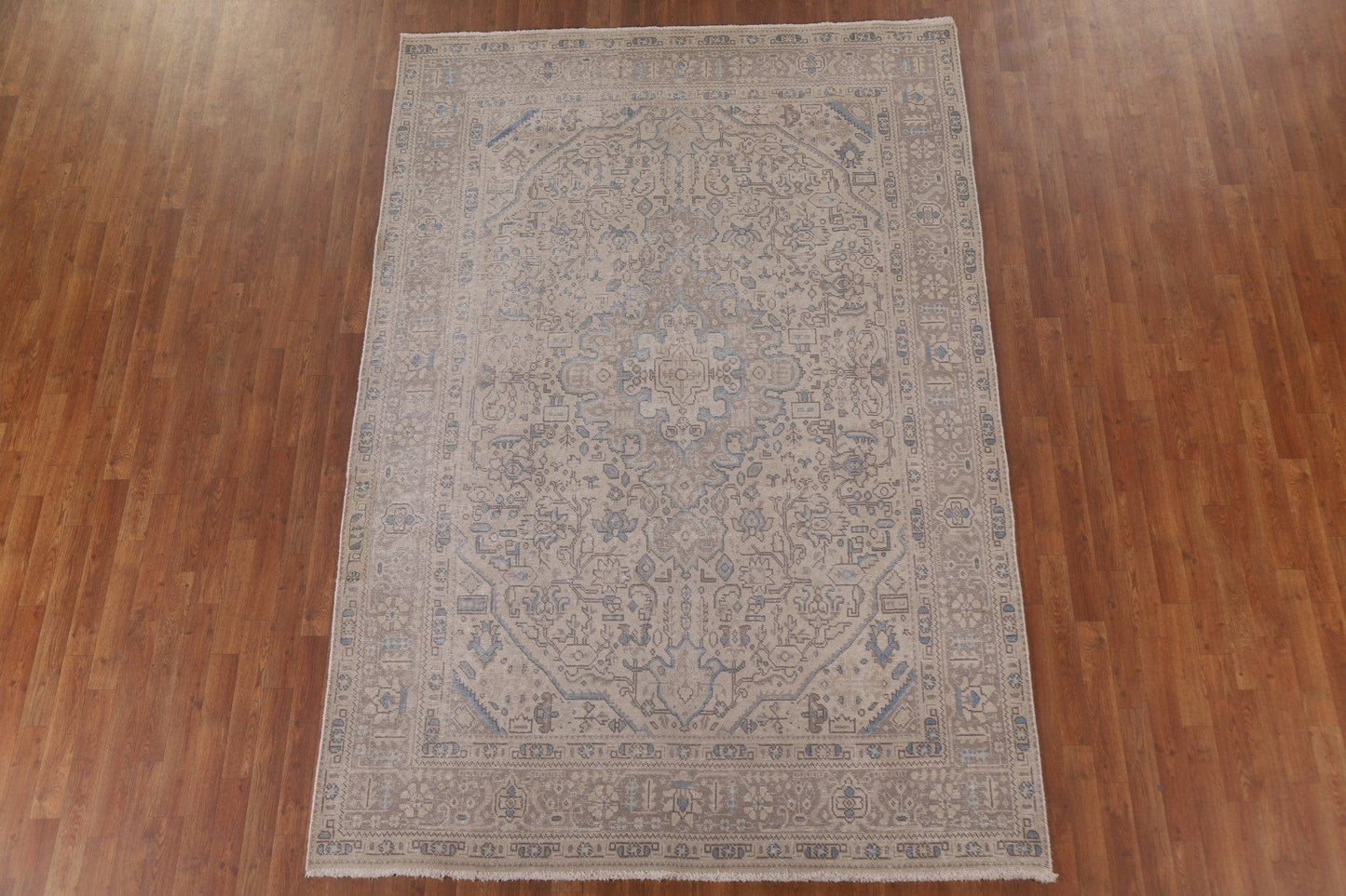 Distressed Wool Tabriz Persian Area Rug 7x10