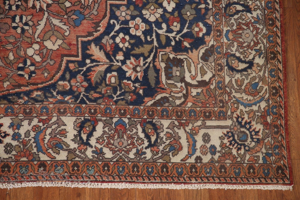 Vintage Wool Bakhtiari Persian Area Rug 7x10